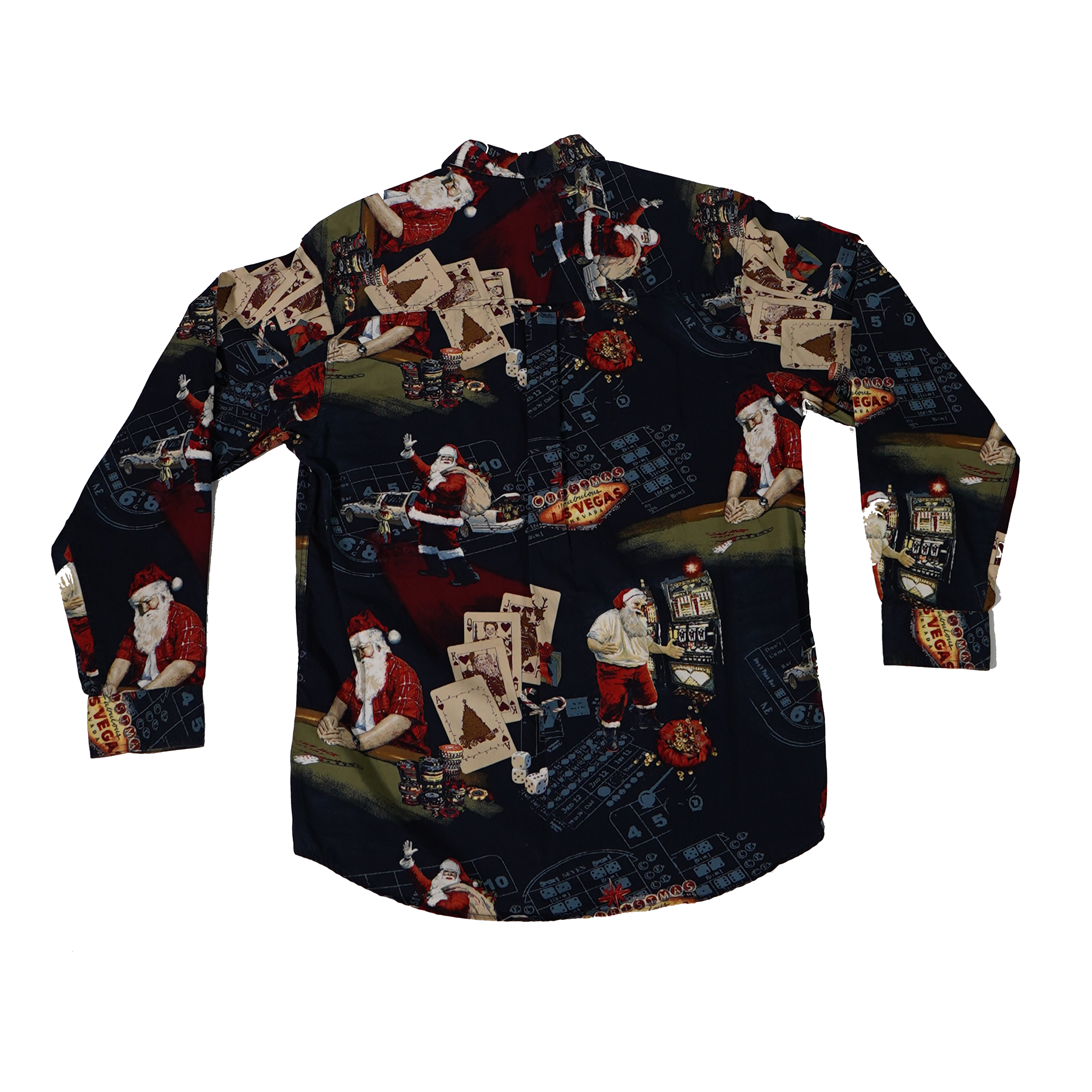 Gambling Santa Button-up